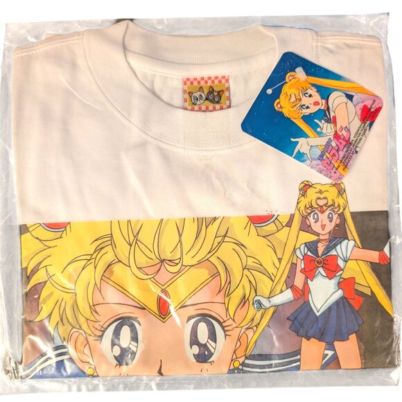 Sailor Moon Other - Vintage 92 Sailor Moon NWT Youth Sz 6/8 White Pretty Soldier Naoko Takeuchi Top